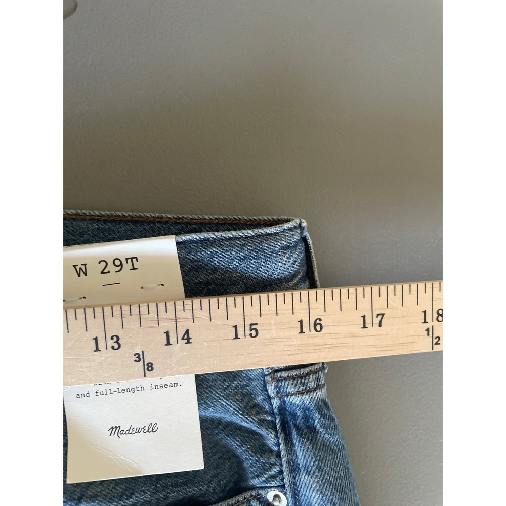 Madewell Jeans Ultimate Wide Leg Womens 29 Tall Airy Denim Blue NZ571 Pickett - Picture 13 of 15